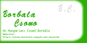 borbala csomo business card